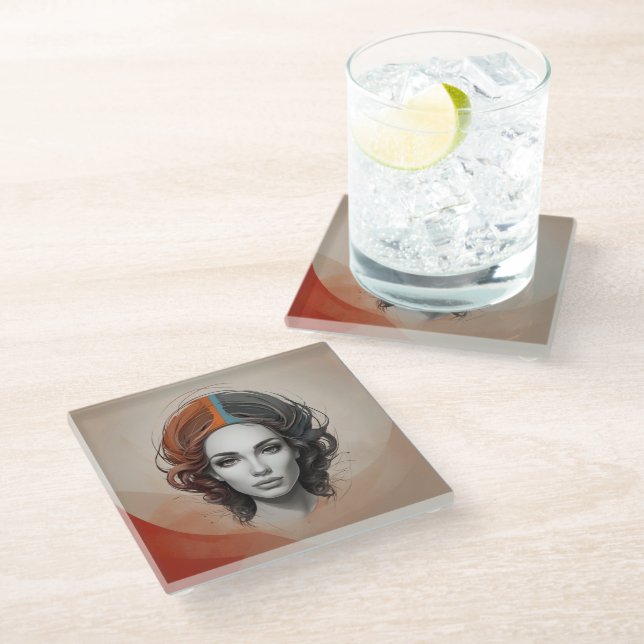Spiral Notebook Glass Coaster (Angled)