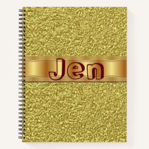 Spiral Notebook Gold