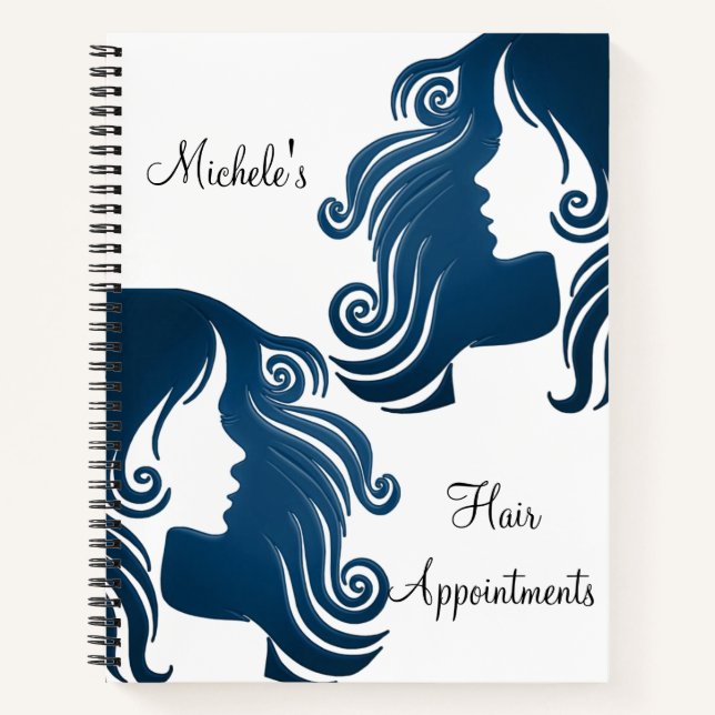 Spiral Notebook Hair Nail Appointment Beauty Salon (Front)
