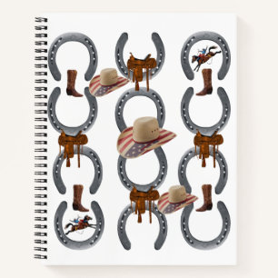 Spiral Notebook Horse Shoe Saddle