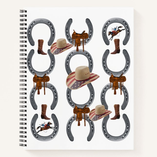 Spiral Notebook Horse Shoe Saddle (Front)