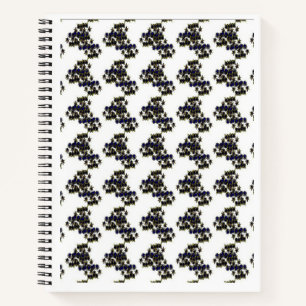 Spiral Notebook In Black And White Design