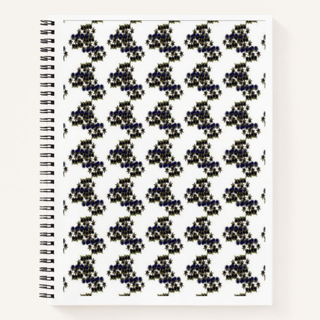 Spiral Notebook In Black And White Design (Front)