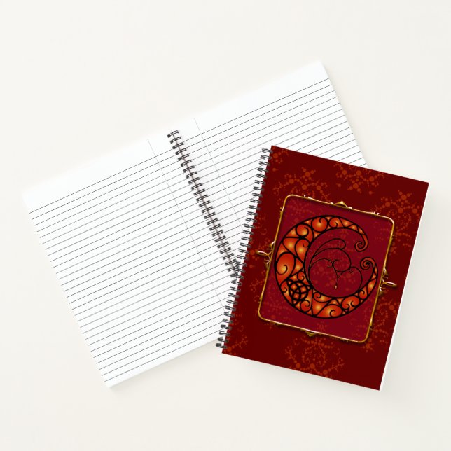 Spiral Notebook Lovely Moon Design (Inside)