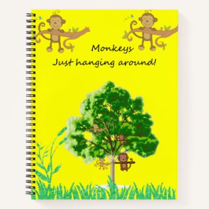 Spiral Notebook Monkey