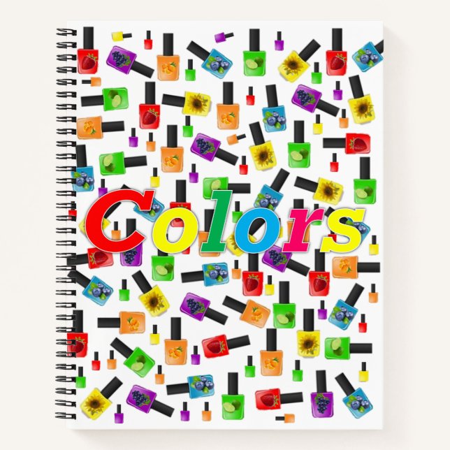 Spiral Notebook Nail Polish Colours Fruit (Front)