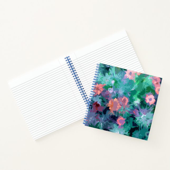 Spiral Notebook Nigella Floral Design (Inside)
