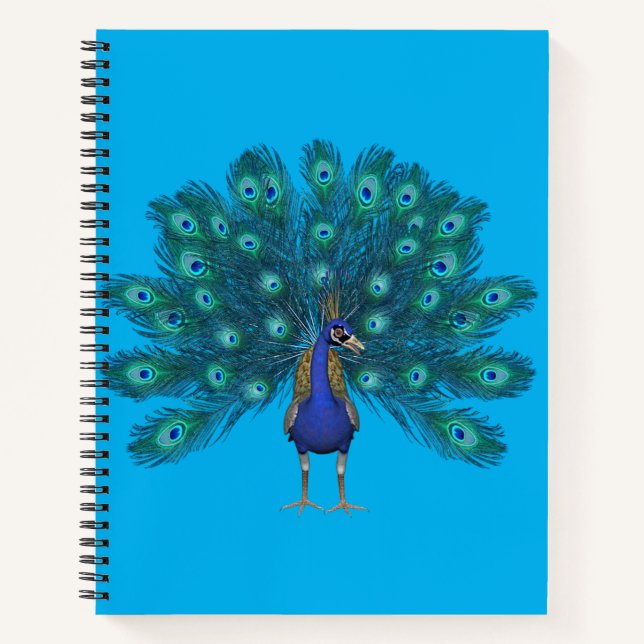 Spiral Notebook Peacock (Front)