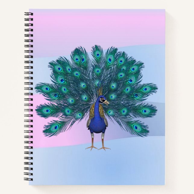 Spiral Notebook Peacock (Front)