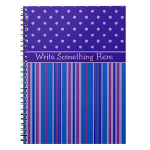 Spiral Notebook: Personalise Stripes, Polkas Notebook
