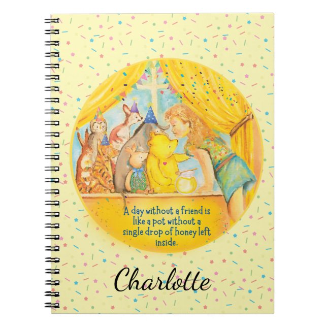 Spiral Notebook - Personalize - Winnie the Pooh (Front)