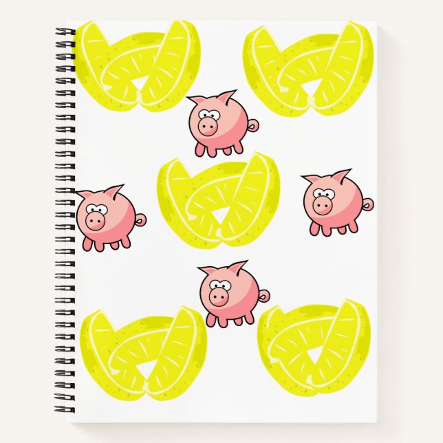 Spiral Notebook Pig (Front)