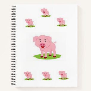 Spiral Notebook Pig
