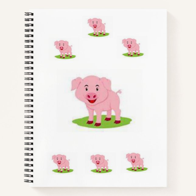 Spiral Notebook Pig (Front)