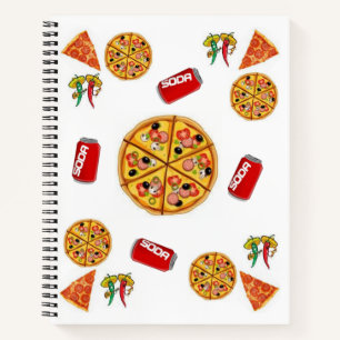 Spiral Notebook Pizza