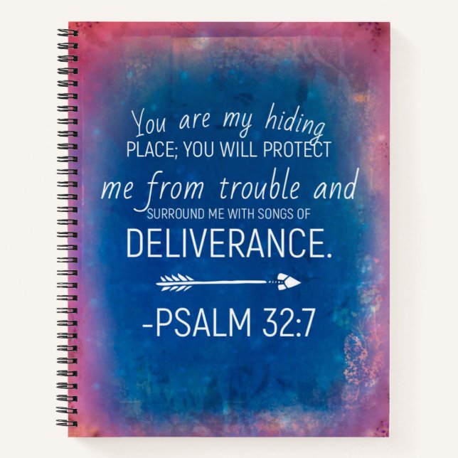 Spiral Notebook - Psalm 32:7 (Front)