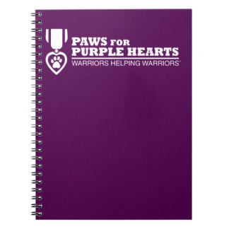 Spiral Notebook - Purple w White Logo