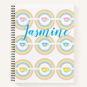 Spiral Notebook Rainbow Teacup