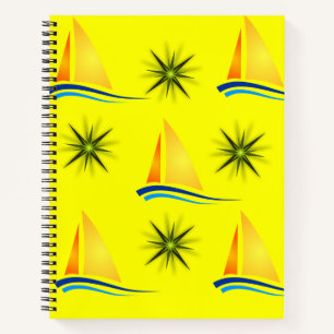 Spiral Notebook Sailboat