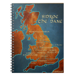 Spiral Notebook - Sidroc The Dane Map 