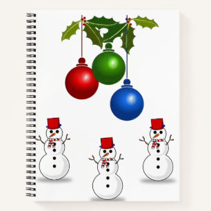 Spiral Notebook Snowman