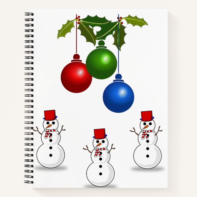 Spiral Notebook Snowman (Front)