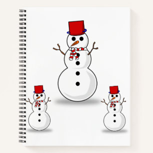 Spiral Notebook Snowman