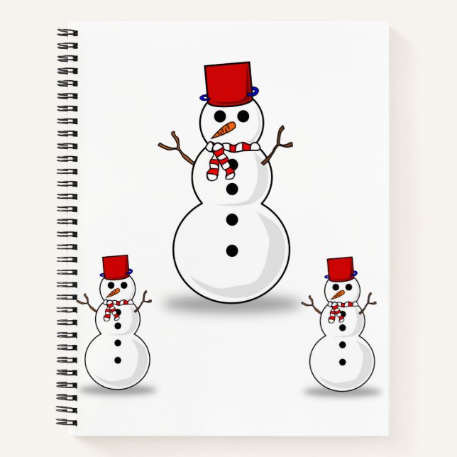 Spiral Notebook Snowman (Front)