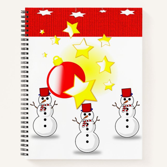 Spiral Notebook Snowman (Front)