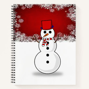 Spiral Notebook Snowman