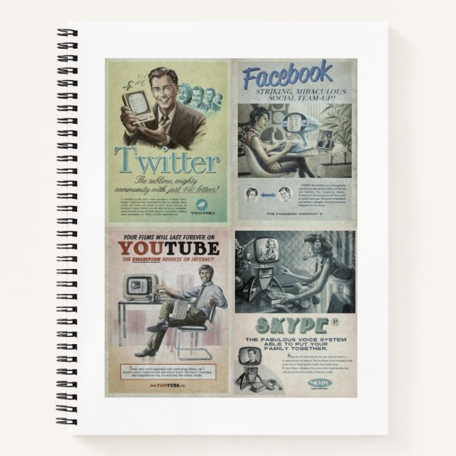 Spiral Notebook Social Media (Front)