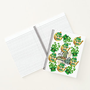 Spiral Notebook St. Patrick's Day Horseshoe