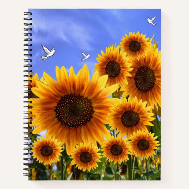 Spiral Notebook Sunflower (Front)