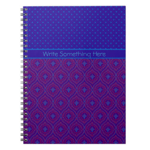 Spiral Notebook to Personalise: Purple and Blue