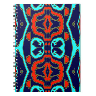 Spiral Notebook, Vibrant multicolor trendy design Notebook