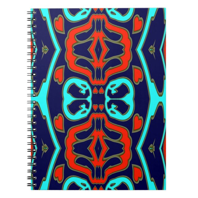 Spiral Notebook, Vibrant multicolor trendy design Notebook (Front)