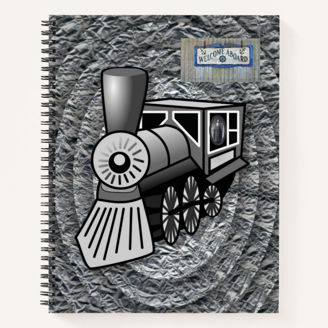 Spiral Notebook Vintage Train (Front)