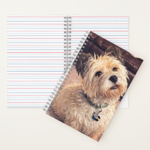 Spiral Notebook Waiting Terrier Dog