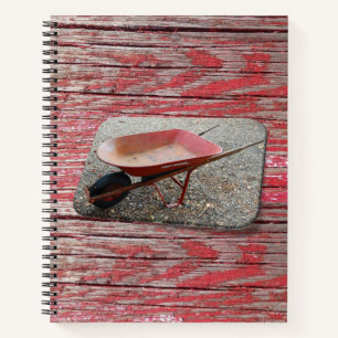Spiral Notebook Wheelbarrow