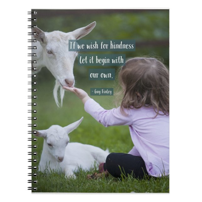 Spiral Notebook "Wish For Kindness" 6.5"x8.75" (Front)