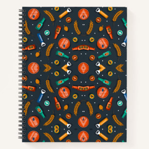 Spiral notebook with a Halloween-themed cover