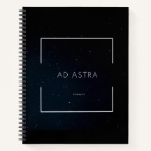 Spiral Notebook with Ad Astra Print