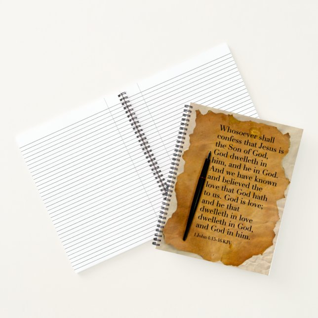 Spiral Notebook with KJV Bible Verse (Inside)