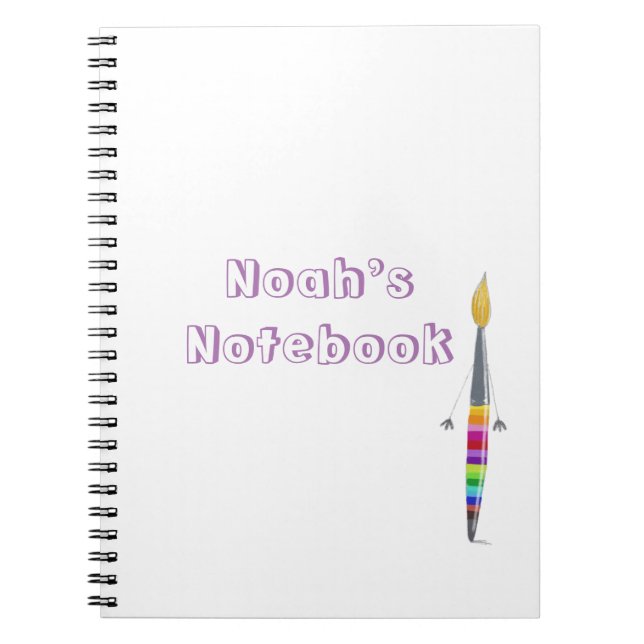 Spiral Notebook With Polly Paintbrush (Front)