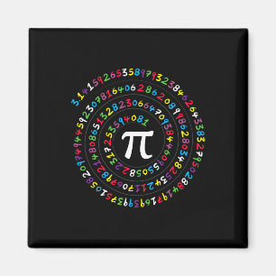 Spiral Numbers Pi Ratio Teacher And Student Pi Day Magnet