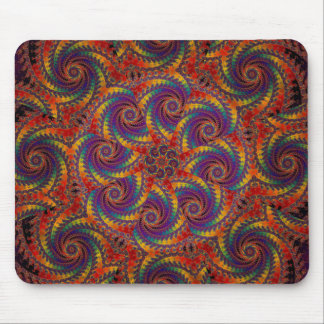 Spiral Octopus Psychedelic Rainbow Fractal Art Mouse Pad