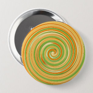 Spiral of Fun Citrus Colours 10 Cm Round Badge