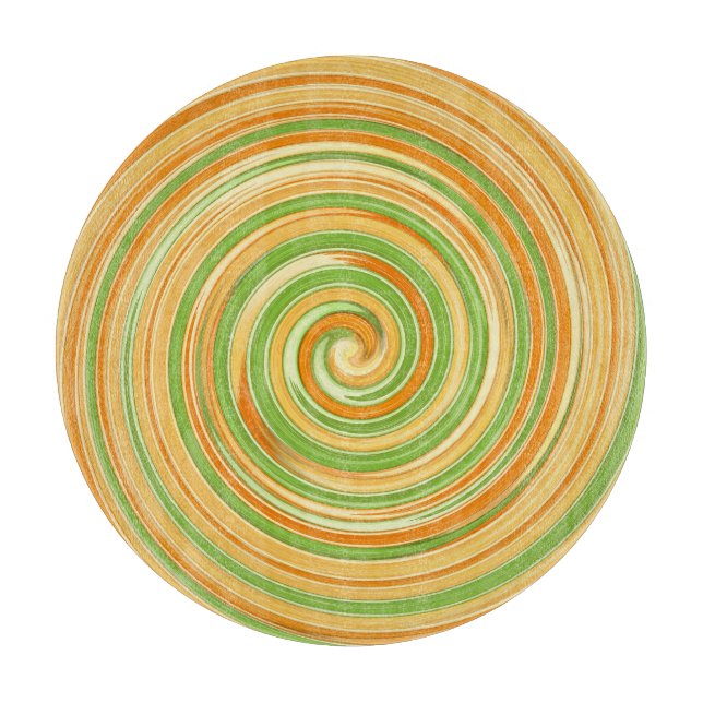Spiral of Fun Citrus Colours  Cutting Board (Front)