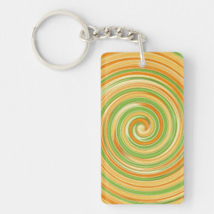 Spiral of Fun Citrus Colours  Key Ring