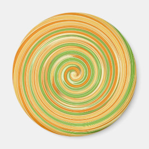 Spiral of Fun Citrus Colours  Magnet